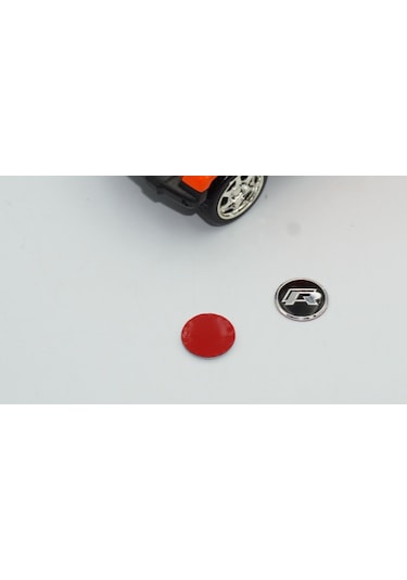 Volkswagen R Oto Anahtar 3M Metal Alaşım Logo 2Li Set