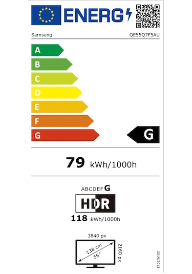 SAMSUNG 55Q7F5 55" 4k Ultra HD Smart QLED TV