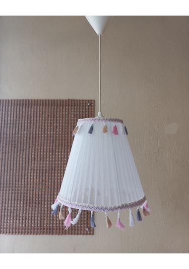 N-20 Beyaz Organze Yatak Odası Çocuk Ve Bebek Odası Avize Beyaz