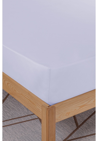 Penye-likralı Lastikli Çarşaf, 100 200 Tek Kişilik %100 Pamuk-elastan Örme Kumaş, 200 Gr/m²v Beyaz