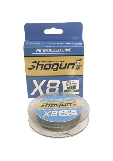Shogun 8x 150 Mt 0,10mm İp Misina Dark Green - Standart