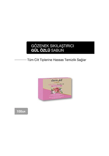Dermokil Gül Özlü Katı Doğal Sabun 100 Gr X 3 Adet