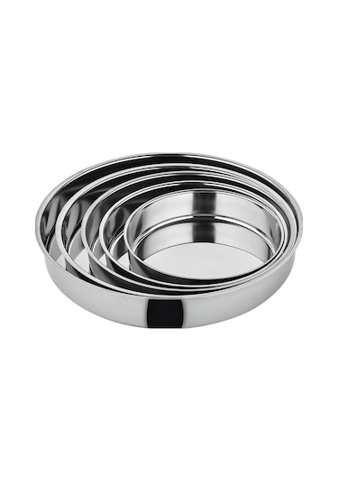 Paslanmaz Çelik Fırın Tepsisi 38cm Gümüş