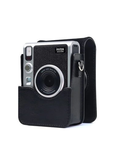 Instax Mini Evo Siyah Askılı Deri Çanta-fotsıbp058-ıth