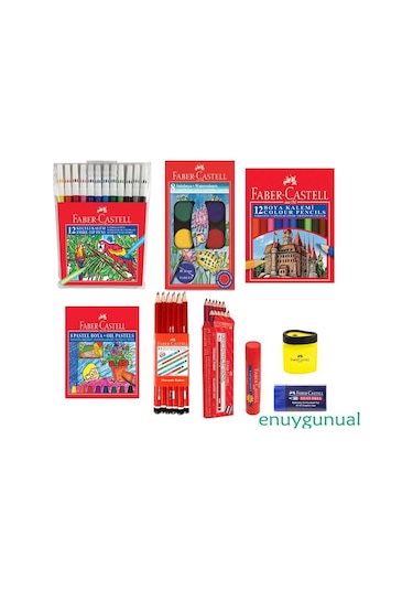 9 Parça Faber Castell Okul Kırtasiye Seti
