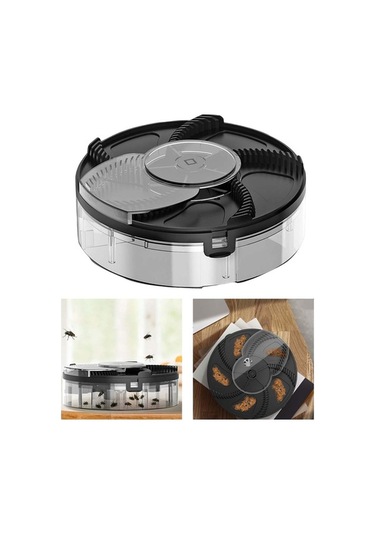 Createtech Suntek Dönen Elektrikli Sinek Kapanı Şarj Edilebilir Siyah Kontrol