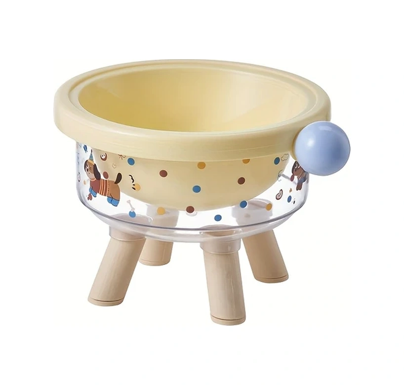 Elmpaly Sarı Plastik Supet Yükseltilmiş Devrilmez Mama Kabı