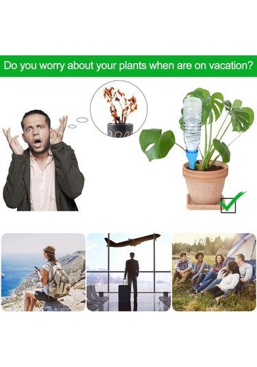 Bitki Sulayıcı, Yavaş Tahliye Kontrol Vanası Anahtarı İle 12pcs Kendinden Bitki Sulama Spike Sistemi, Otomatik Bitki Sulayıcı 6285 Hbcv00005wsvp5