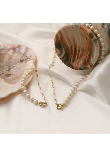 925 Ayar Gümüş Creamrose Tatlı Su İncisi Set-7.50mm