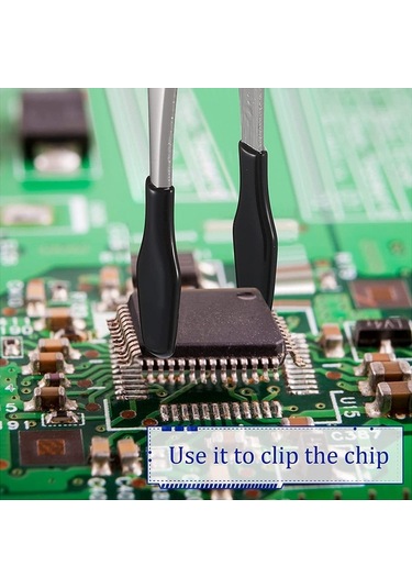 Hha Adet Lastik Uçlu Cımbız Pvc Silikon Hassas Cımbız Siyah