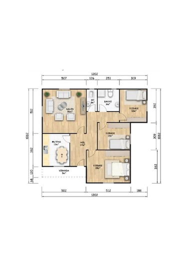 Ballife Prefabrik 113 M2 Standart Prefabrik Konut