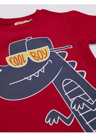 Denokids Cool Dino Erkek Çocuk Şort Takım Çok Renkli