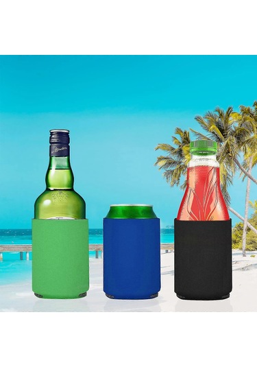 6 Adet Partiyle Uyumlu, Yalıtımlı Katlanabilir Bira Şişe Soğutucuları, 330 Ml Şişeler Çok Renkli