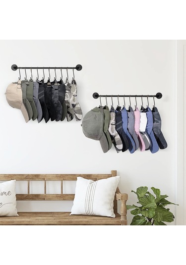 Kangvka Ev Kullanıma İdeal Çelik Çubuklu Duvar Asma Demiri - Sağlam, Çok Amaçlı 10 Adet/ Paket Çember Klipsli Tutucu