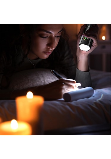 Vkemall 1600lm 5 Modlu Çok Fonksiyonlu Mini El Feneri, Şapka Işığı, Ipx5 Su Geçirmez, Usb Şarjlı, Aluminyum Alyazı, 200+ Metre Işık Mesafesi Siyah