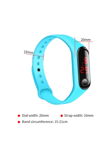 Xindoker Mavi Led Çocuk Spor Akıllı Bileklik - Dayanıklı Silikon Kordon, Kol Saati, Hediye Fırsatı, Toptan Satış Diğer