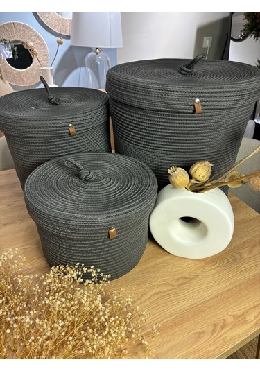 Victor Çok Amaçlı Düzenleyici Kapaklı Sepet,kapaklı Saksılık,kapaklı Organizer 26-20, Küçük Boy Antrasit