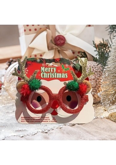 Lijinxu Magideal Yılbaşı Gözlük Yaratıcı Kardan Altın-boynuzlar