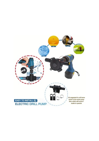 Chuangyinshop Black 1set 7pcs Mini Manuel Kendinden Emişli Pompa Su Yağ Sıvı Transferi Bahçe Kuyu Uygulamaları İçin