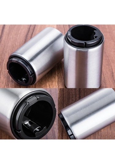 Suofeng 430 Çelik Otomatik Bira Açıcı Ev & Bar Kullanıma Uygun Kapak Açma Aleti Gümüş