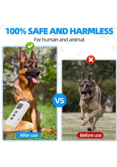 Willowhaven 2025 Usb Şarjlı Ses Dalgası Teknolojili Köpek Havlama Önleyici Cihaz Beyaz