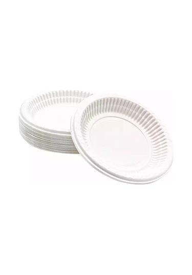 Plastik Baklava Pasta Tabağı Küçük Boy Çap:13.5cm 400 Adet Beyaz