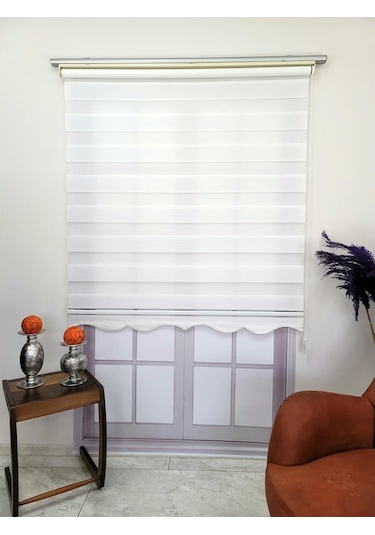 Bbb Mikro Pliseli Stor Zebra Perde Beyaz Mz483