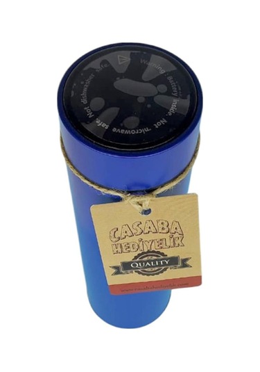 Kişiselleştirilebilir Dereceli Termos 05 Lt Mavi Renk Mavi