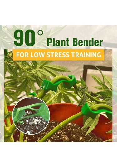 Dianziye 100 Adet Plastik Bitki Dal Bükücü Seti - 90 Derece Bahçe Sabitleyici, 3.5x1 Cm Kırmızı, Tomat Orkide Şekillendirici