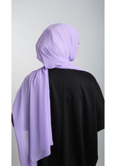 Mor Pratik Hazır Geçmeli Şal Şifon Boru Boneli 3001_46