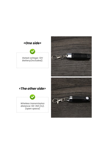 Anjiexun 433mhz Uzaktan Kumandalı Garaj Kapısı Açacağı Araba Anahtarı 2 Adet A