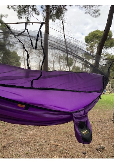 Camp And Map Cibinlikli Hamak 175 Kg Taşıma - Mor Mor