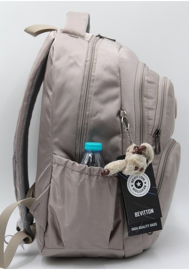 GirayCollection Özel Su İtici Kumaş Okul Sırt Çantası 34600 Vizon