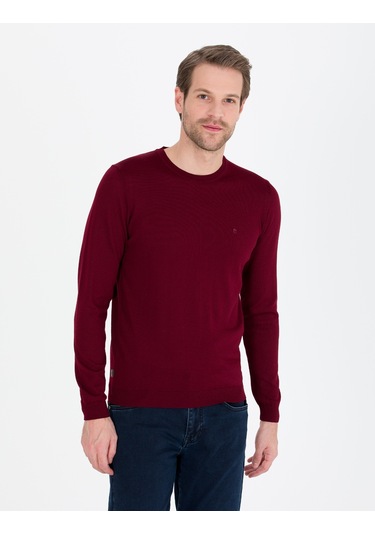 Pierre Cardin Erkek Kırmızı Triko Kazak 50257301-vr030 Kırmızı