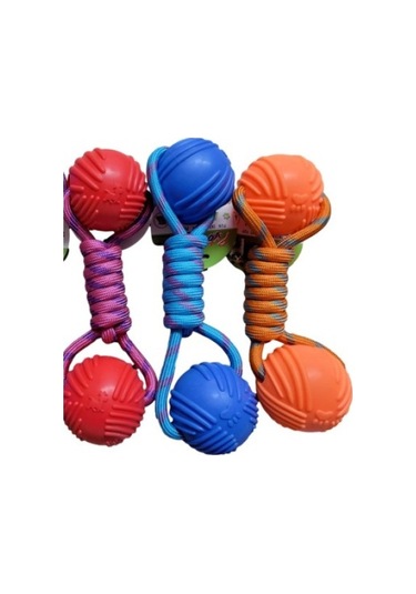 Köpekler İçin Dayanıklı Kauçuk Toplu Oyuncak Tdrtr Çok Renkli