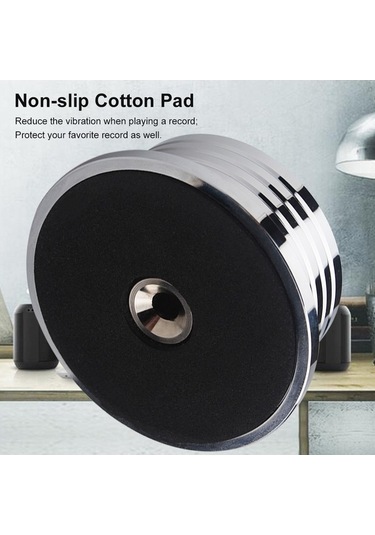 Pazly Vinil Plak Sabitleyici - Titreşim Önleyici, Ses Kalitesini Artırıcı 50hz Balonlu Hız Göstergeli