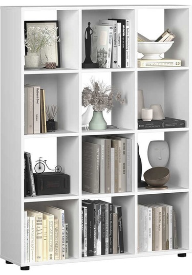 Cubic Kitaplık Beyaz 104x140,5x30 Cm Beyaz
