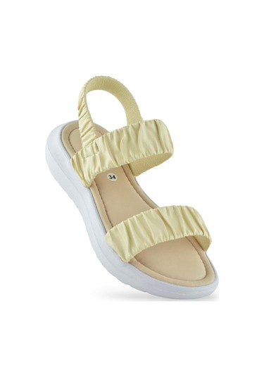 6894 Ortopedik Taban Kız Çocuk Sandalet Terlik Düğün Abiye Gündelik Vetta Ten Ten Rengi