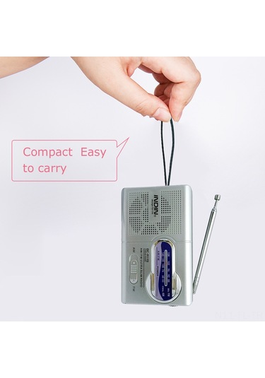 Lemestar Indın Bc-r119 Gümüş Gri Mini Radyo - Am/fm Çift Bant, Taşınabilir, Gömülü Hoparlör, 3.5mm Kulaklık Bağlantısı, 2xaa Pil İle Çalışır Pil Dahil Değil