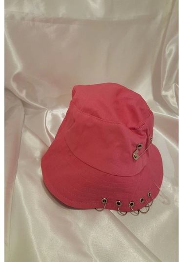 Şapka Bucket Şapka Balıkçı Kova Şapka Unisex Yuvarlak Şapka Şeker Pembe Zincir Piercing Li ÇoK Renkli Çok Renkli