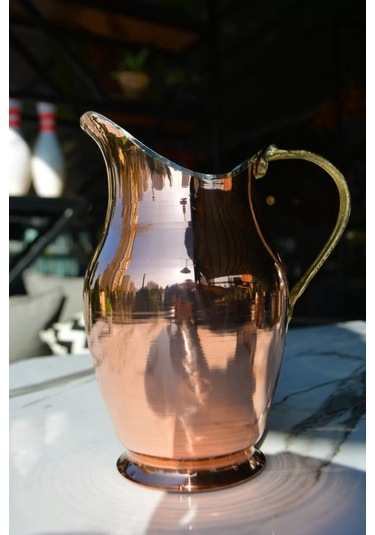 Bakır Sürahi Antalya Model Bakır Renk