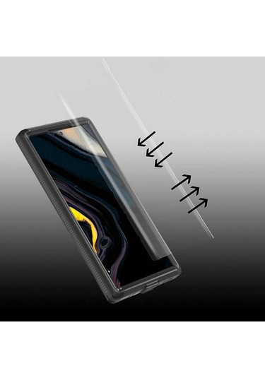 Samsung Galaxy S22 Ultra Kılıf Toz Kir Su Geçirmez Kapak Siyah