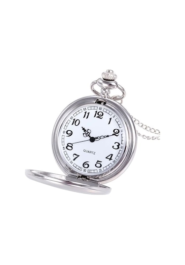 Çılgıntrend Osmanlı Tuğra Kabartmalı İsim Yazılabilir 47 MM Retro Köstekli Cep Saati