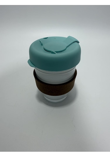 Mantar Halkalı Cam Kahve Bardağı 350ml Renkli