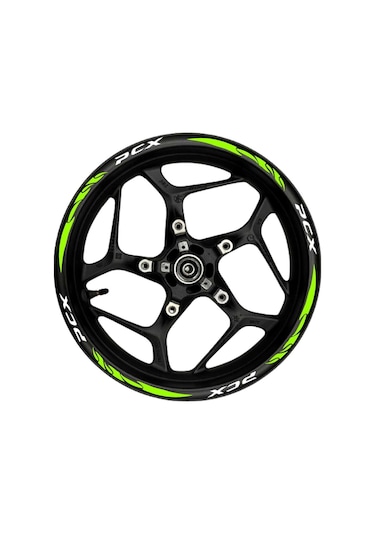 Pcx Beyaz Yazılı Neon Fıstık Yeşili Pençe Şeritli
