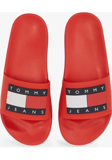 Tommy Jeans Flag Pool Slıde Kırmızı