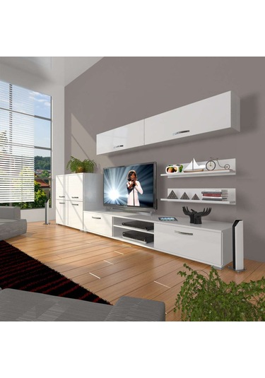 Decoraktiv Eko 6y Slm Dvd Tv Ünitesi Tv Sehpası Beyaz