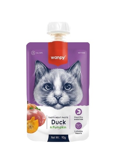 Wanpy Taze Ördek Bal Kabaklı Kedi Et Ezmesi 90 Gr