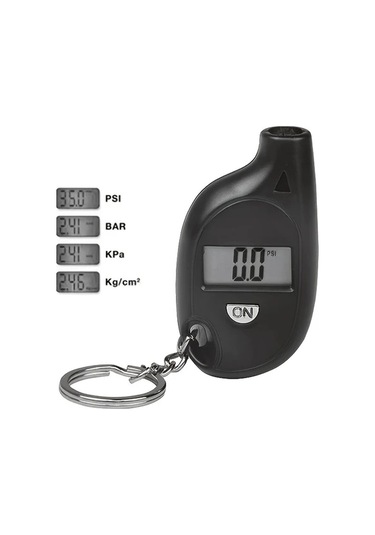 Hightower 1 Adet Dijital Göstergeli Araç Lastik Basınç Ölçer Pille Çalışan Taşınabilir Tüm Araçlarla Uyumlu