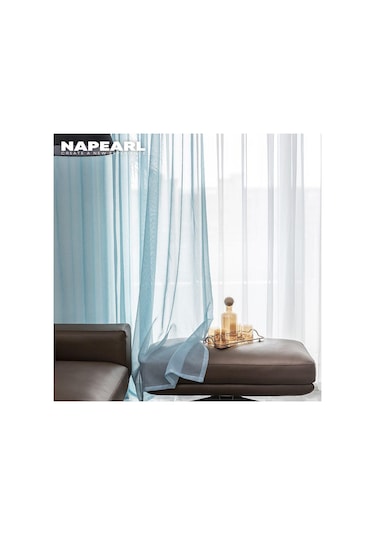 Siyah 1 Pc Napearl Tül Perde Düz Renk Sırf Perde Oturma Odası Tül Pencere W100cm X L260cm Siyah